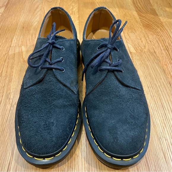 NWOB Doc Martens 1461 Made in England Suede Oxford Shoes in Indigo 7 mens navy - Picture 2 of 10